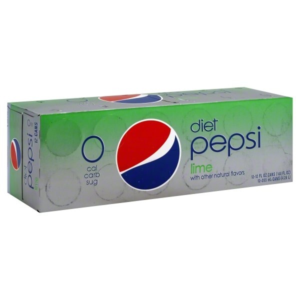 slide 1 of 1, Pepsi Cola, Lime, Diet - 12 ct; 12 fl oz, 12 ct; 12 fl oz