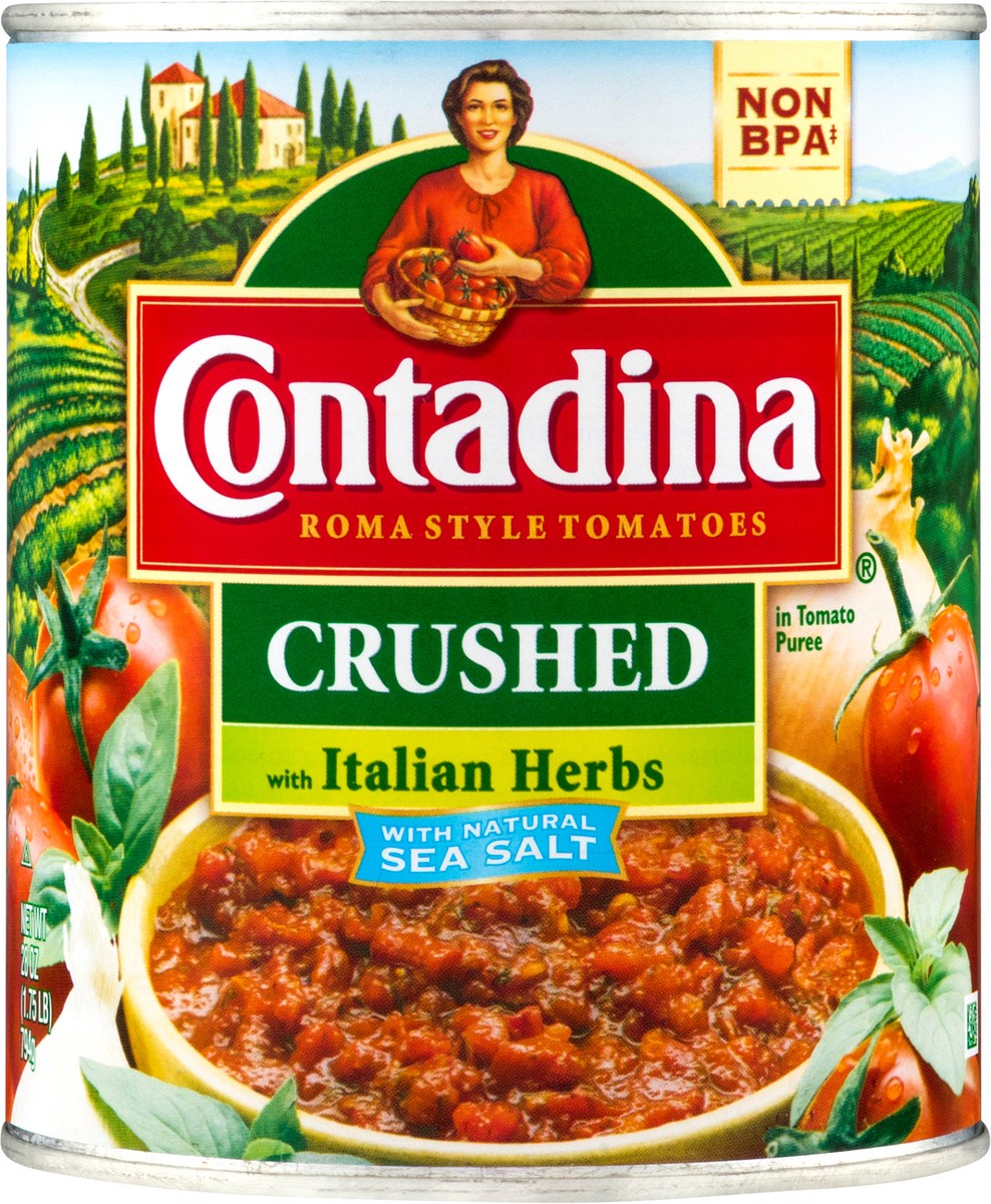 slide 1 of 9, Del Monte Crushed Tomatoes with Italian Herbs - 28 oz, 28 oz