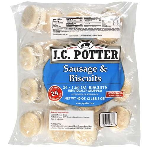 slide 1 of 1, J.C. Potter Pork Sausage Biscuit, 40 oz
