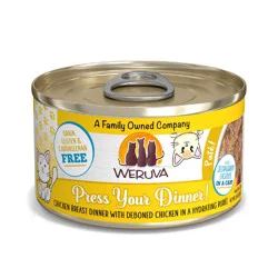 Weruva Pate Press Your Dinner! Chicken Breast Dinner in a Hydrating Puree Wet Cat Food, 3 oz