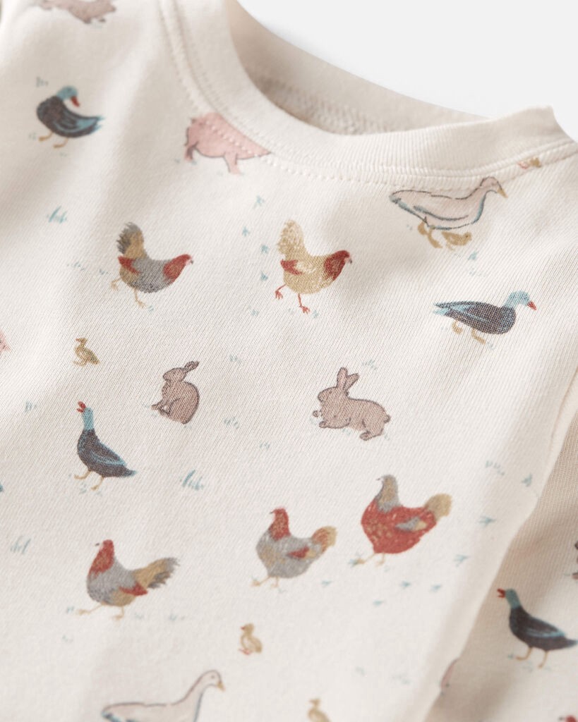 slide 3 of 3, Littleplanet Baby Organic Cotton Pajamas in Farm Friends Print Farm Friends 9M, 1 ct