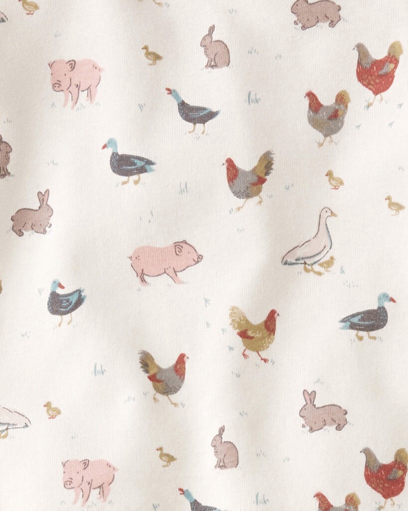 slide 2 of 3, Littleplanet Baby Organic Cotton Pajamas in Farm Friends Print Farm Friends 9M, 1 ct