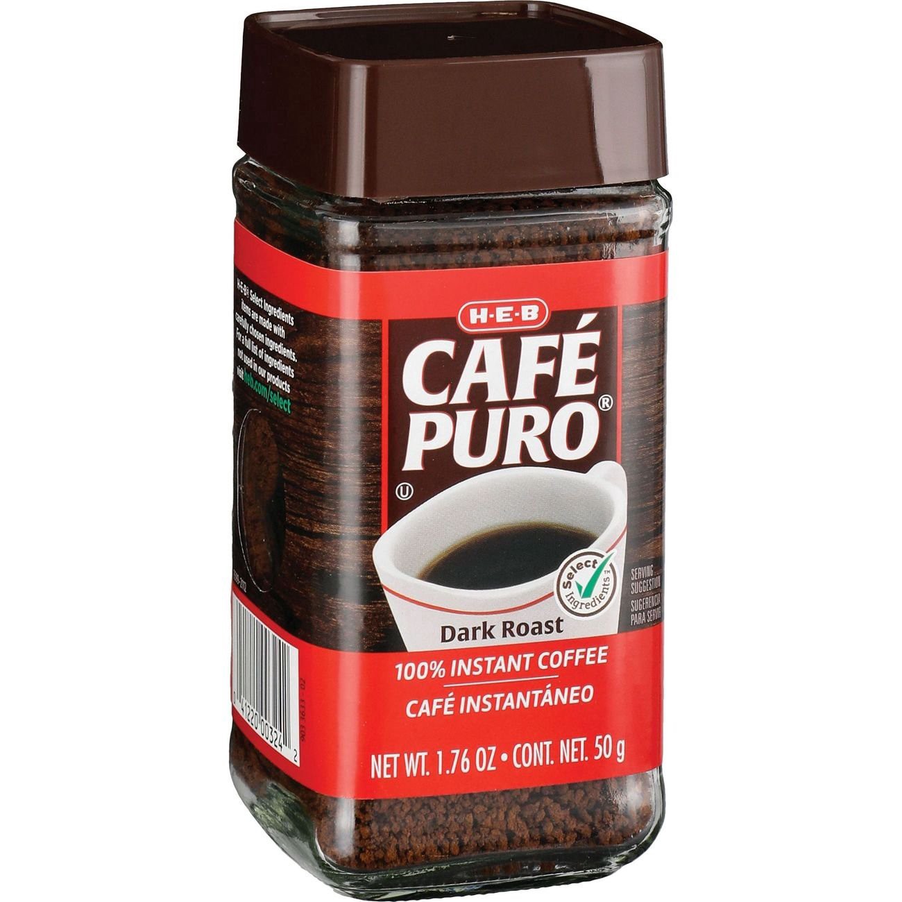 slide 1 of 1, H-E-B Cafe Puro Instant Coffee - 1.76 oz, 1.76 oz