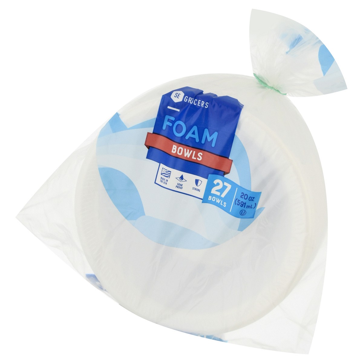 slide 11 of 11, SE Grocers Foam Bowls 20 Oz, 27 ct