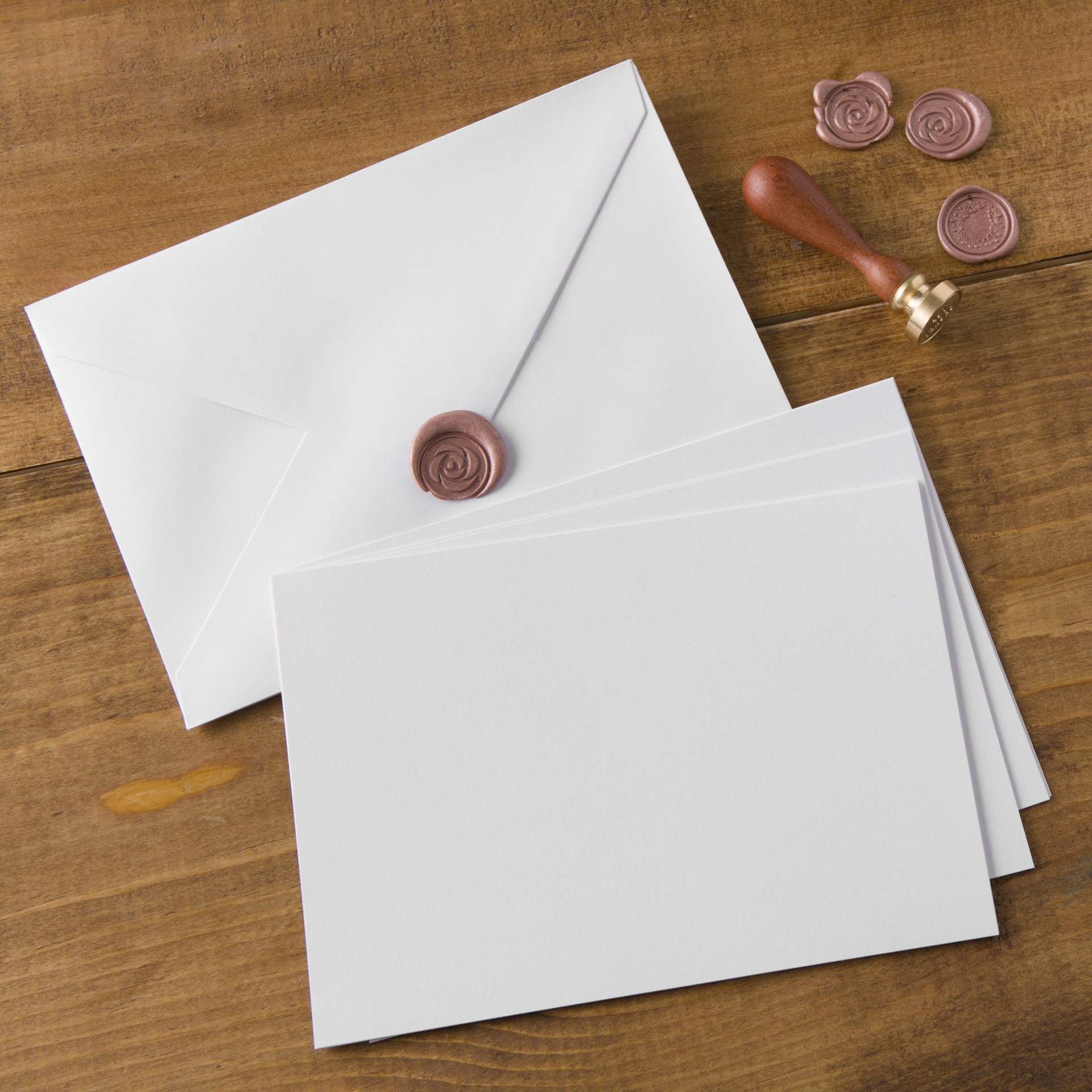 slide 2 of 6, 10 Sets Of White Flat Cards & Envelopes By Recollections, 5" X 7", 5 in x 7 in