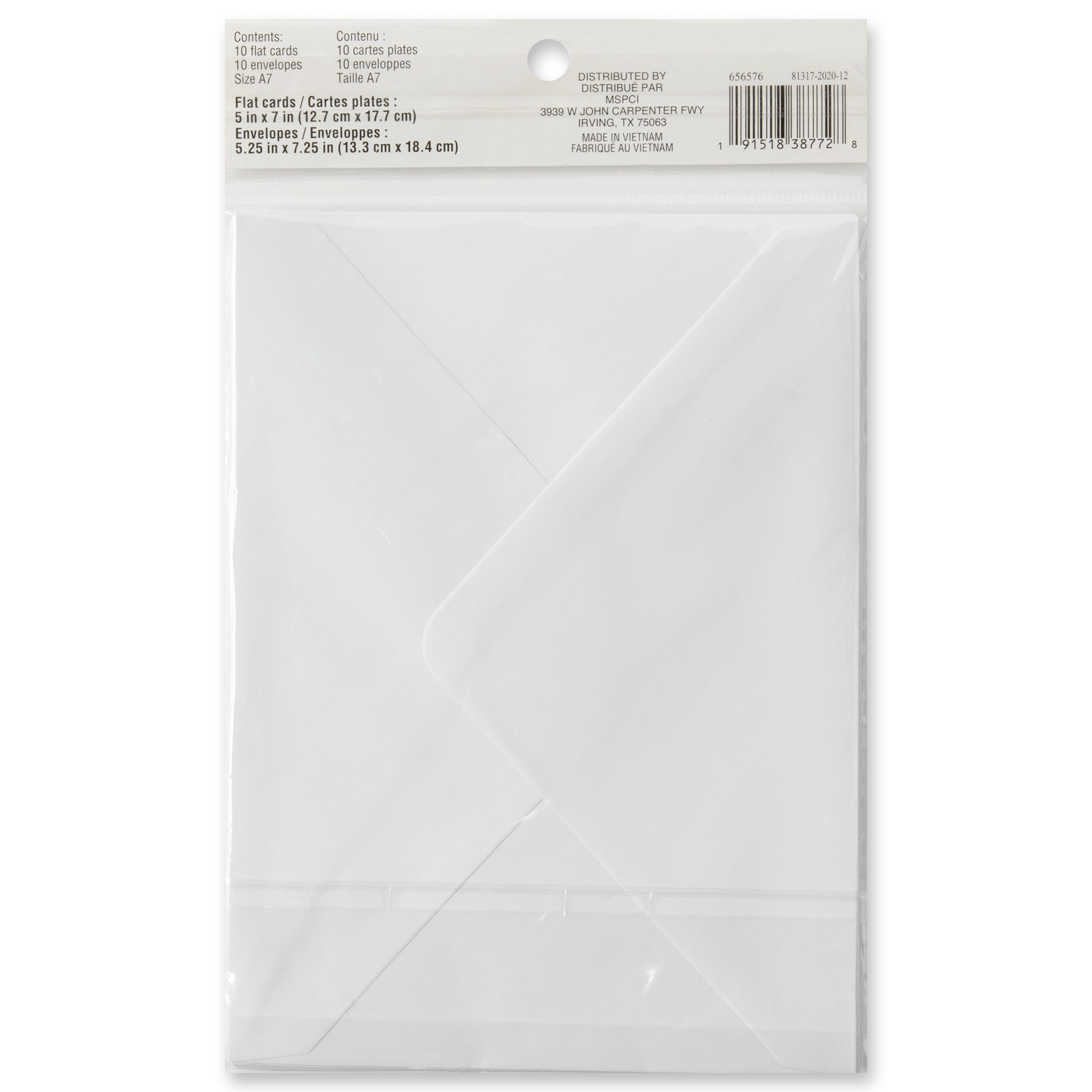 slide 5 of 6, 10 Sets Of White Flat Cards & Envelopes By Recollections, 5" X 7", 5 in x 7 in