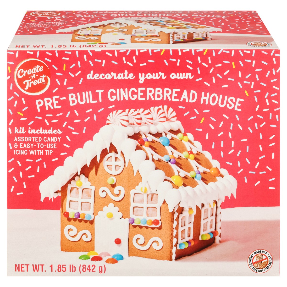 slide 6 of 13, Create A Treat Pre-Built Gingerbread House Cookie Kit 1.85 lb, 29.76 lb