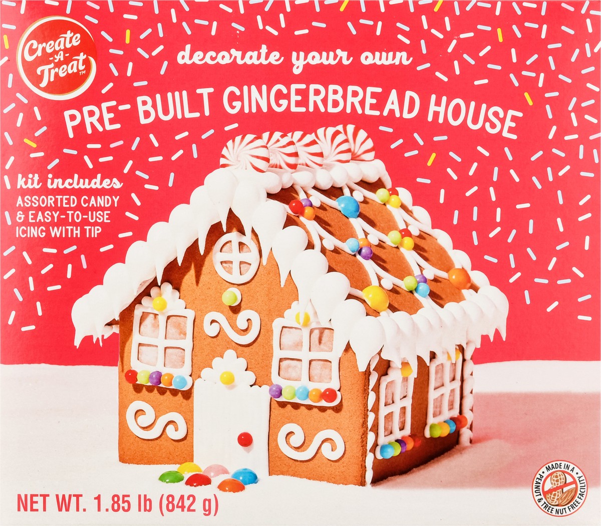 slide 13 of 13, Create A Treat Pre-Built Gingerbread House Cookie Kit 1.85 lb, 29.76 lb