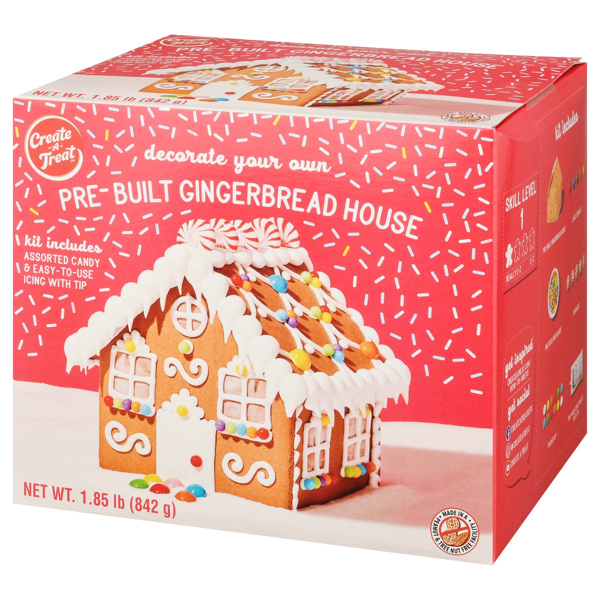 slide 5 of 13, Create A Treat Pre-Built Gingerbread House Cookie Kit 1.85 lb, 29.76 lb