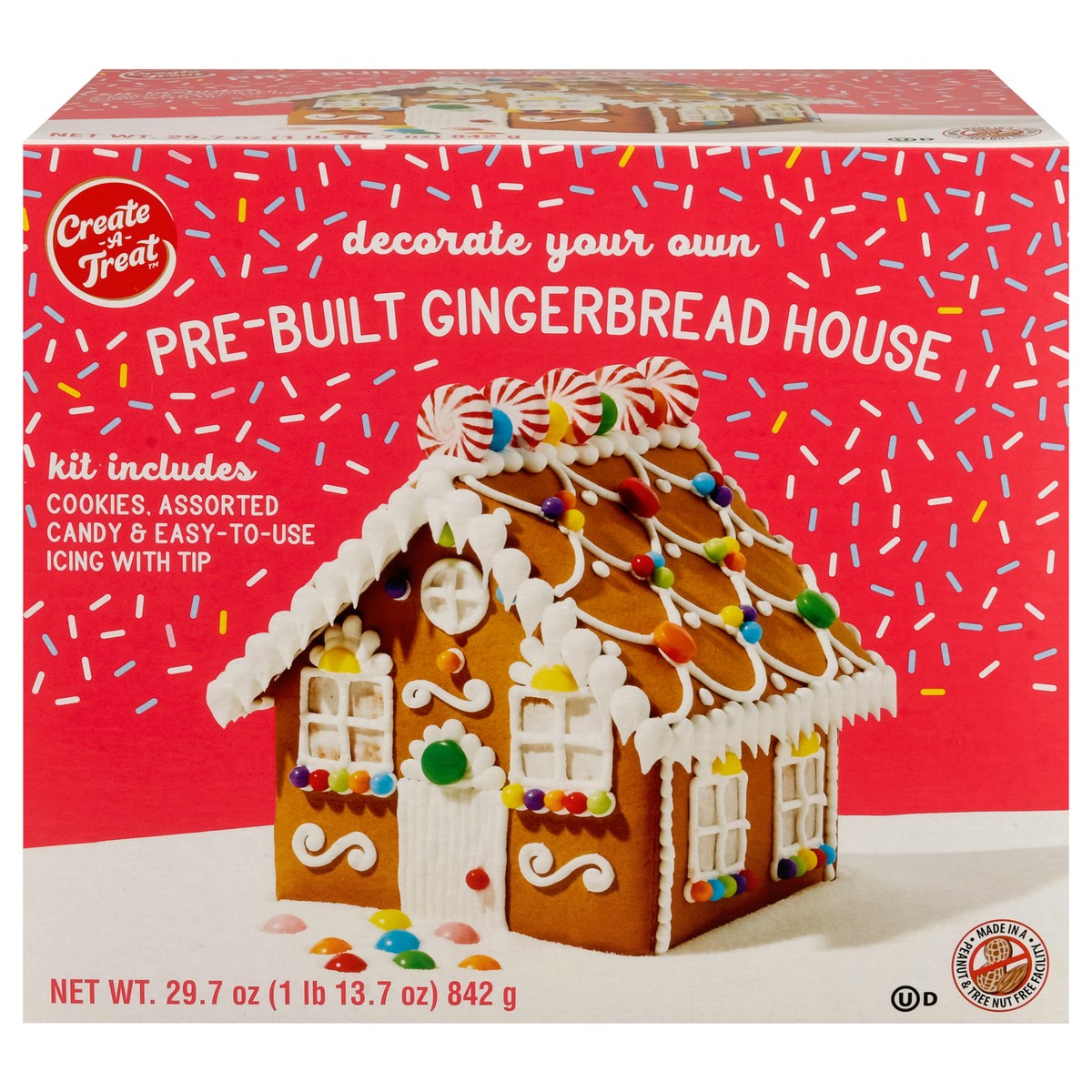 slide 1 of 13, Create A Treat Pre-Built Gingerbread House 1 ea, 1 ct