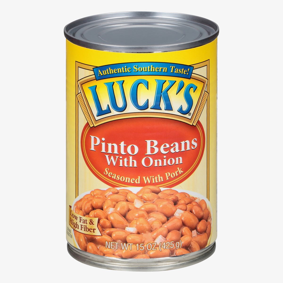 slide 2 of 13, Luck's Seasoned with Pork Pinto Beans with Onion 15 oz, 15 oz