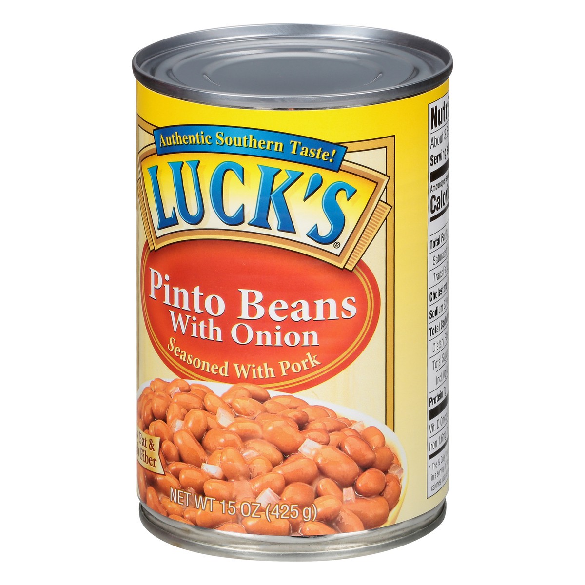 slide 11 of 13, Luck's Seasoned with Pork Pinto Beans with Onion 15 oz, 15 oz