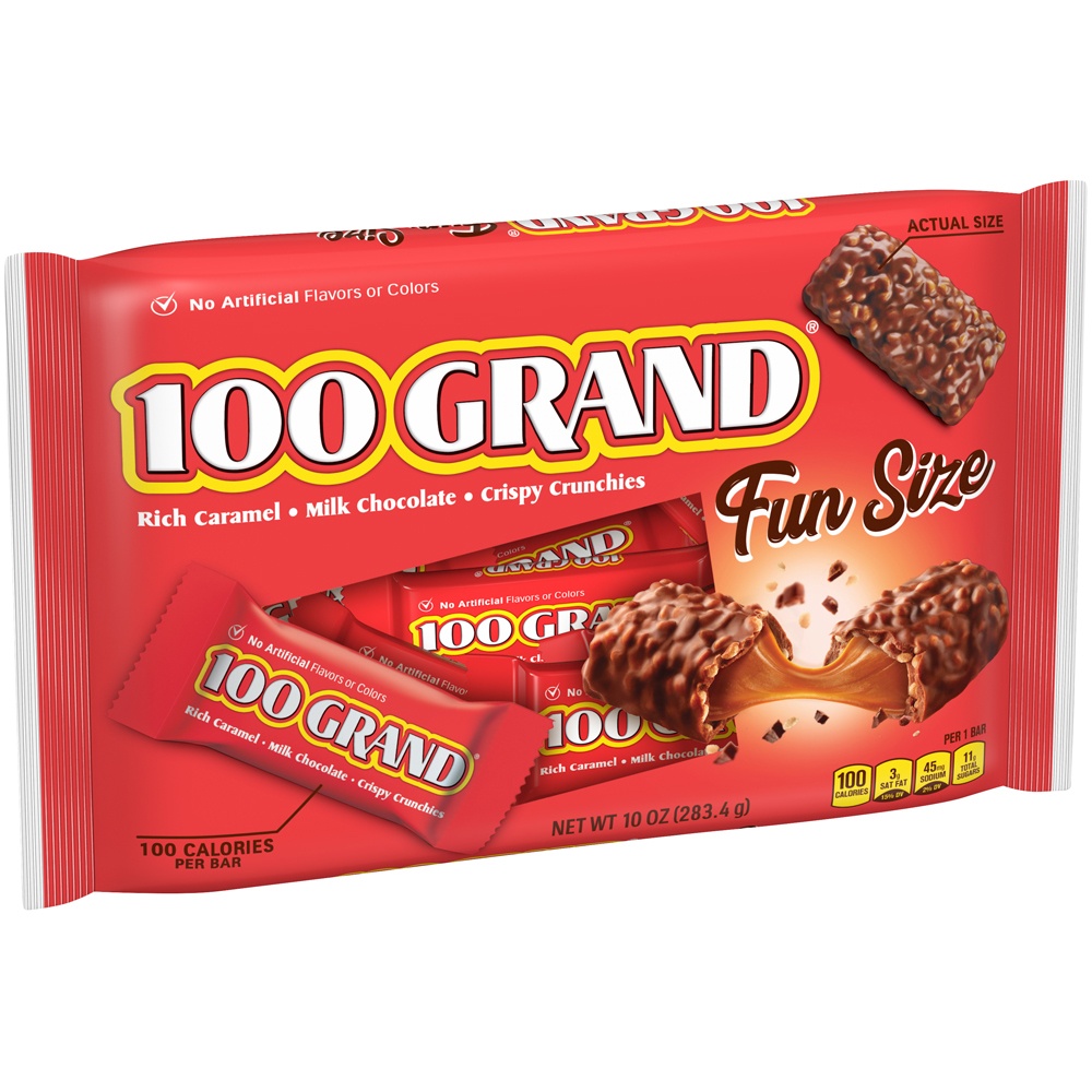 slide 7 of 8, 100 Grand Fun Size Candy Bars, 10 oz