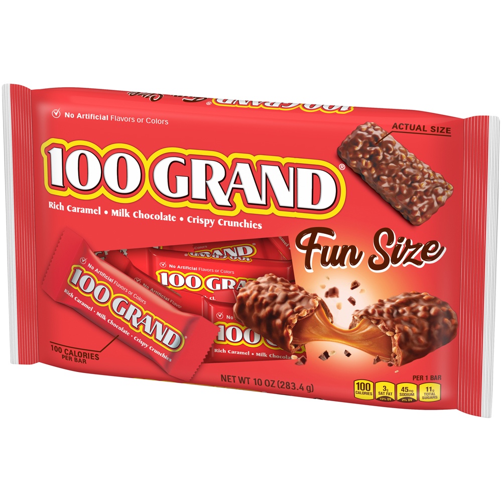 slide 5 of 8, 100 Grand Fun Size Candy Bars, 10 oz