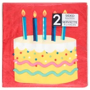 Sensations Birthday Bliss 2 Sided 2-Ply Napkin 24 Each