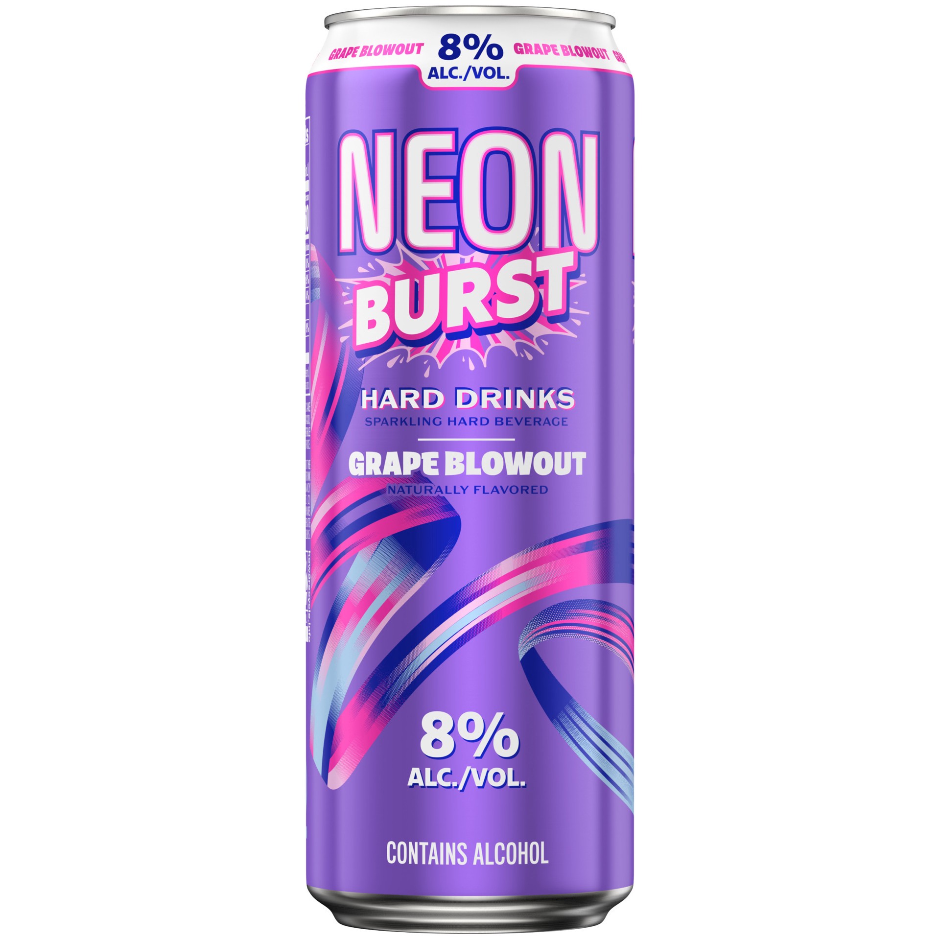 slide 1 of 2, Neon Burst Grape Blowout Hard Drinks 25 fl oz Can, 8% ABV, 25 oz