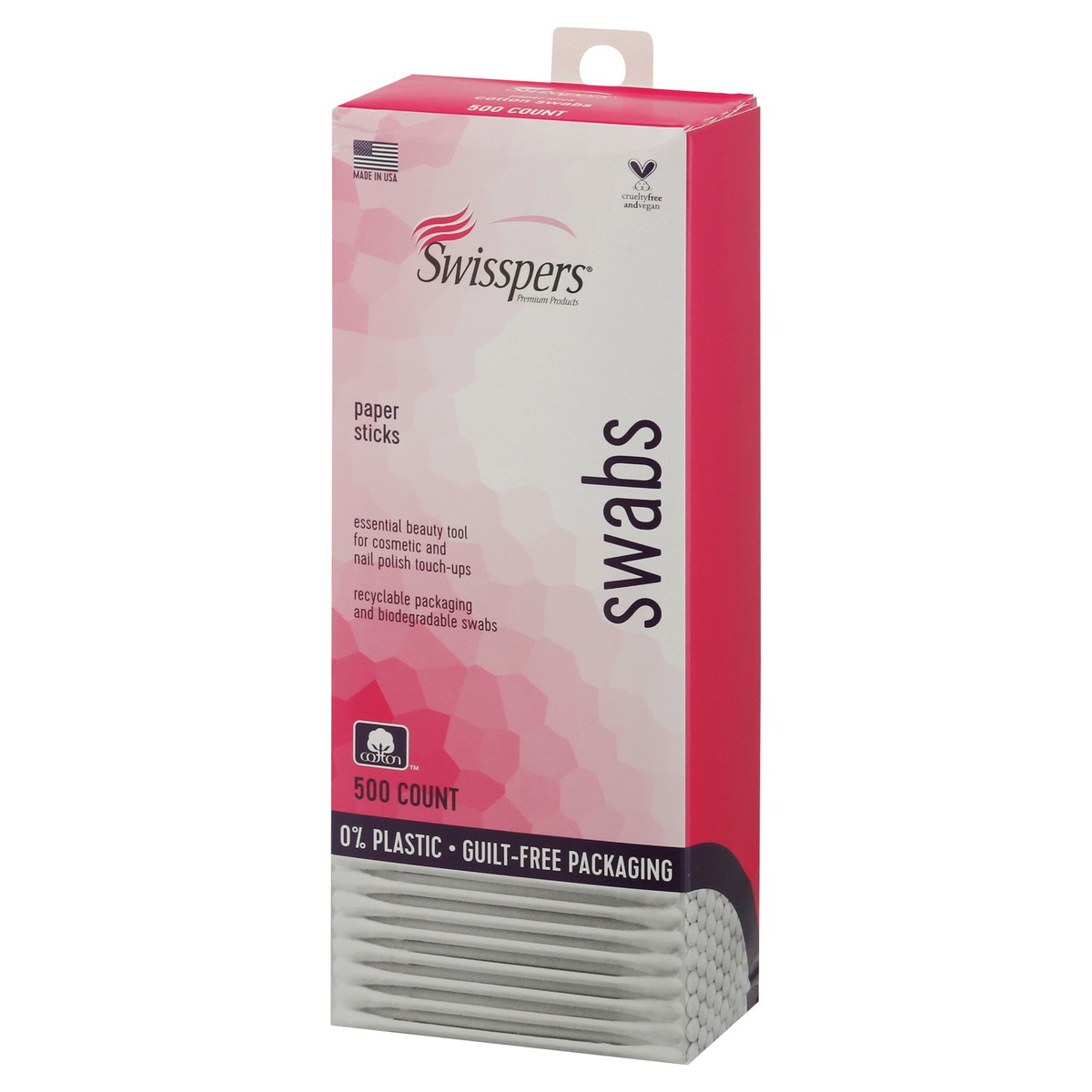 slide 3 of 9, Swisspers Cotton Swabs 500 ea, 500 ct