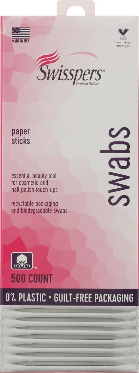 slide 4 of 9, Swisspers Cotton Swabs 500 ea, 500 ct