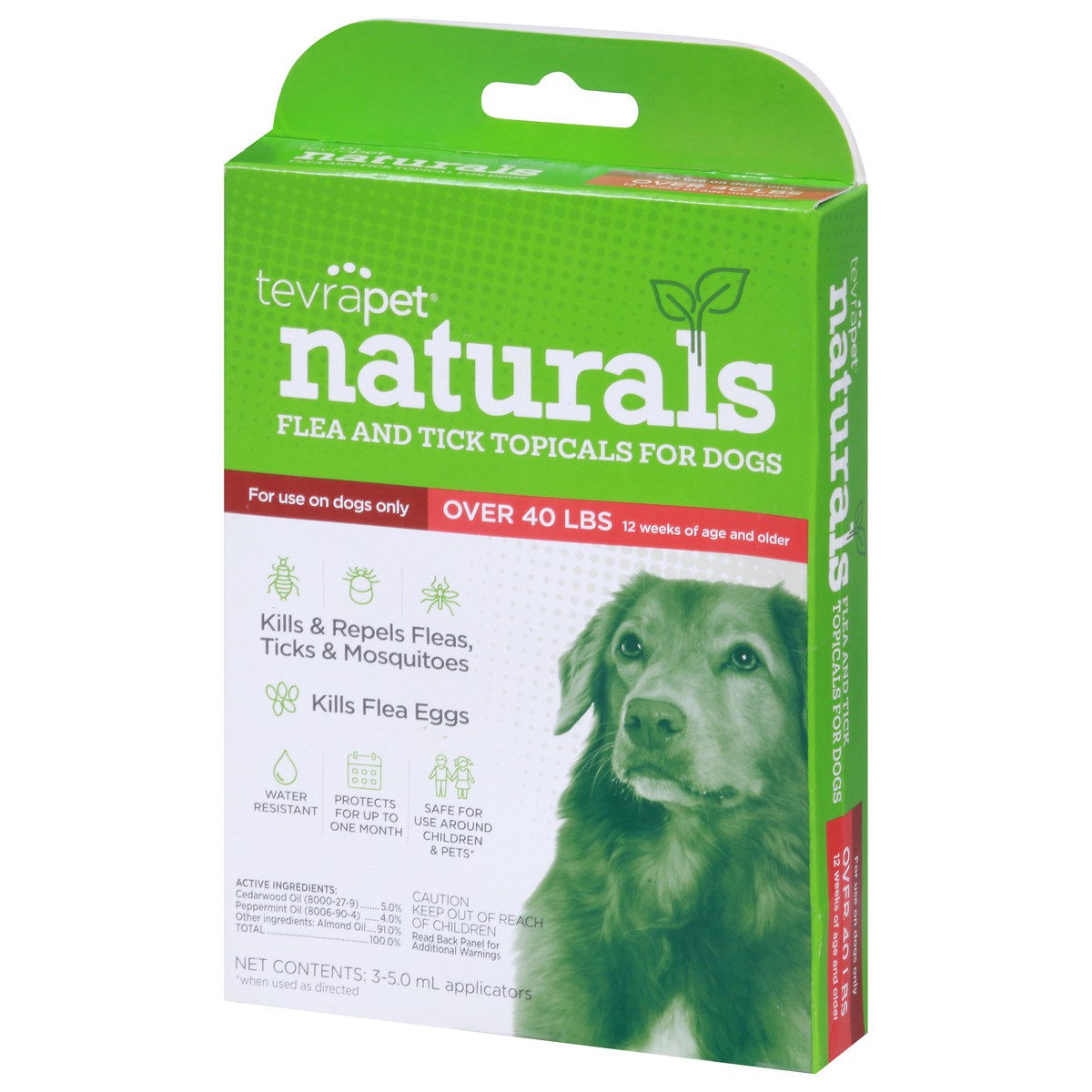 slide 3 of 13, TevraPet Naturals Flea and Tick Topicals for Dogs 3 - 5.0 ml Applicators, 3 ct