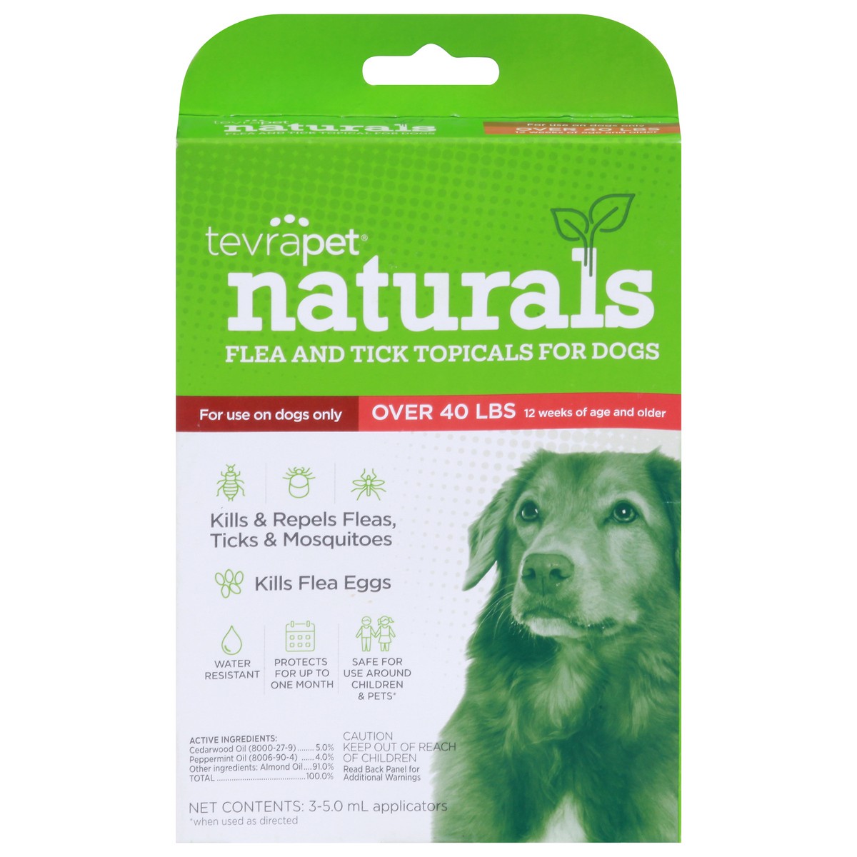 slide 2 of 13, TevraPet Naturals Flea and Tick Topicals for Dogs 3 - 5.0 ml Applicators, 3 ct