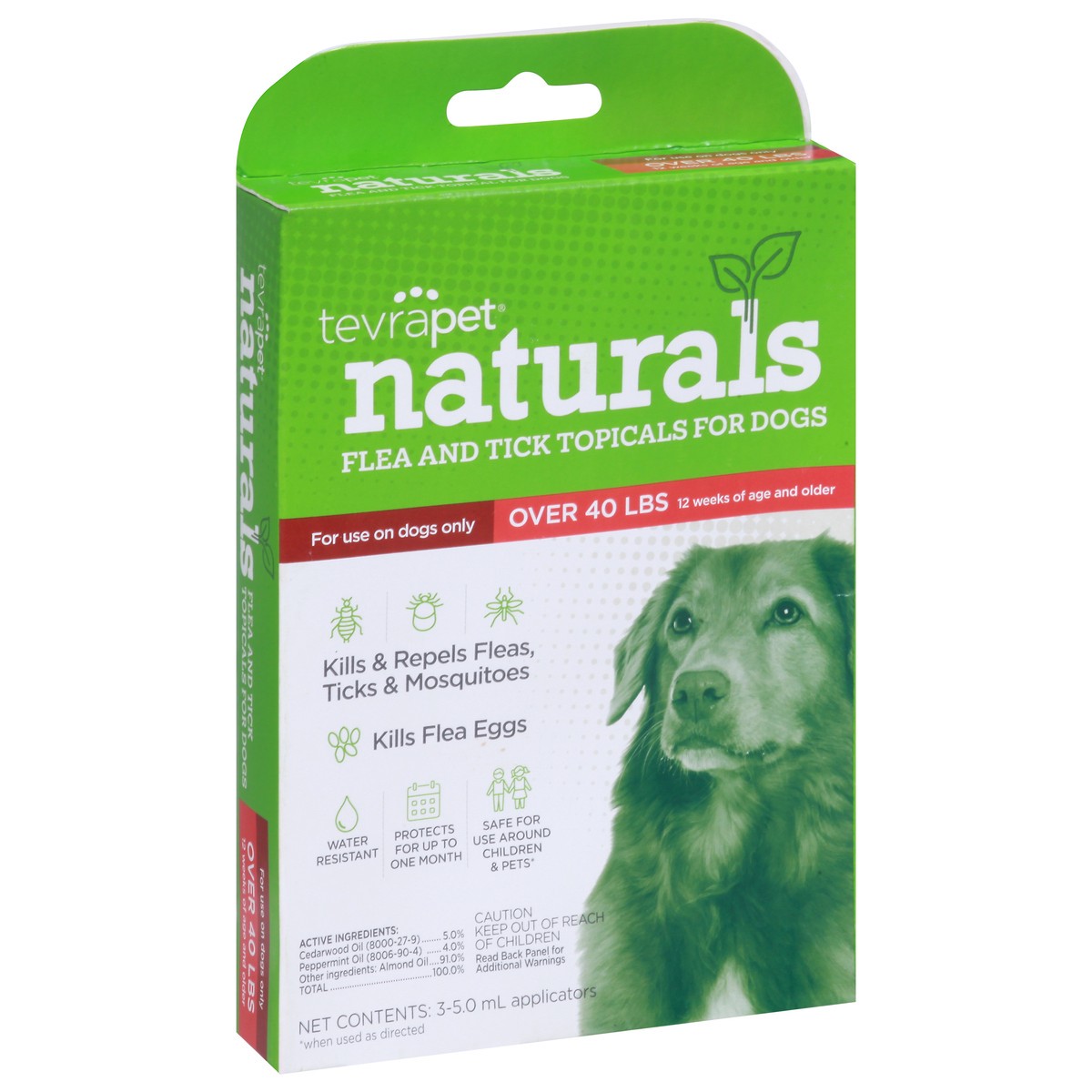 slide 7 of 13, TevraPet Naturals Flea and Tick Topicals for Dogs 3 - 5.0 ml Applicators, 3 ct