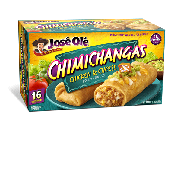 slide 1 of 1, José Olé Chicken & Cheese Chimichangas, 16 ct; 5 oz