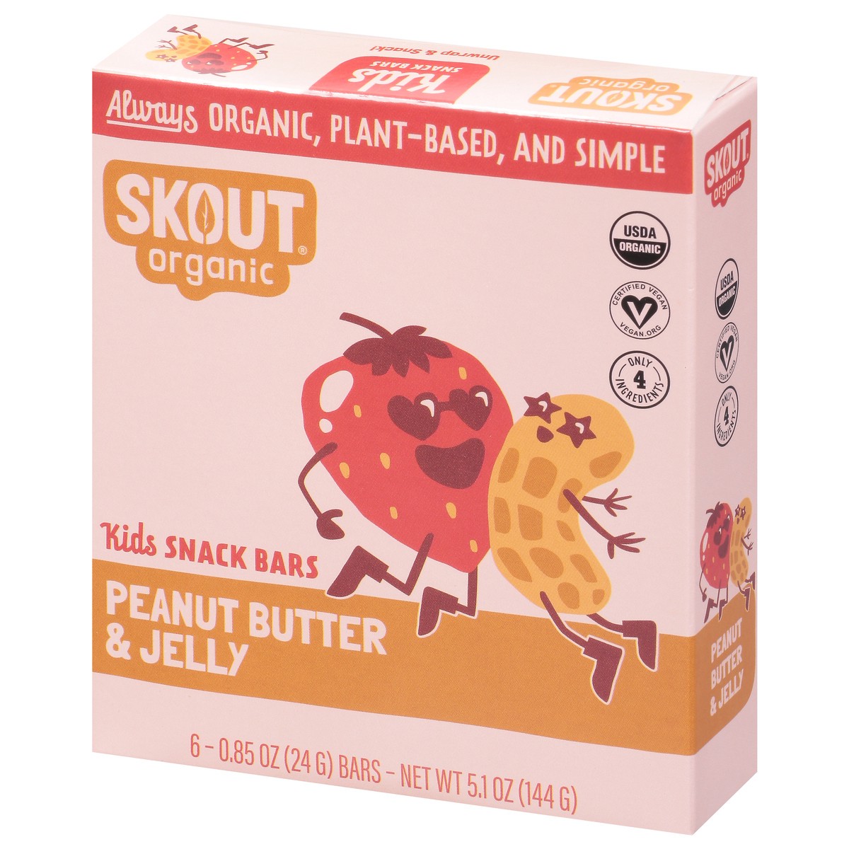 slide 3 of 9, Skout Organic Kids Peanut Butter & Jelly Snack Bars, 5.1 oz