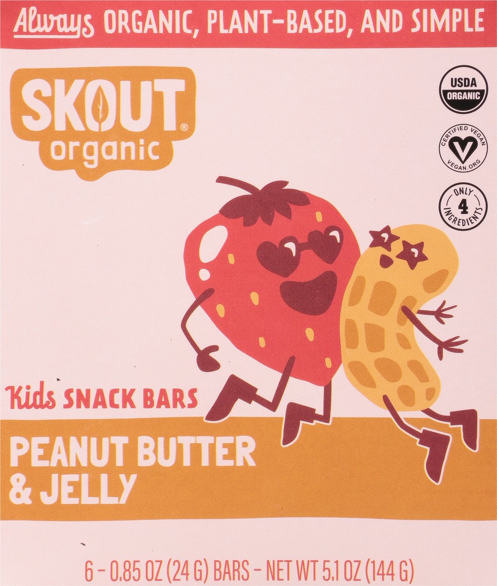 slide 9 of 9, Skout Organic Kids Peanut Butter & Jelly Snack Bars, 5.1 oz