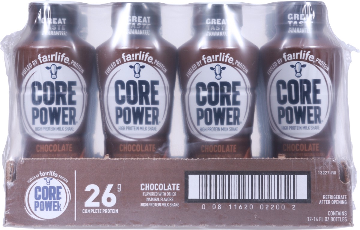 slide 6 of 14, Fairlife Core Power Chocolate High Protein Milk Shake 12Pk, 14 oz