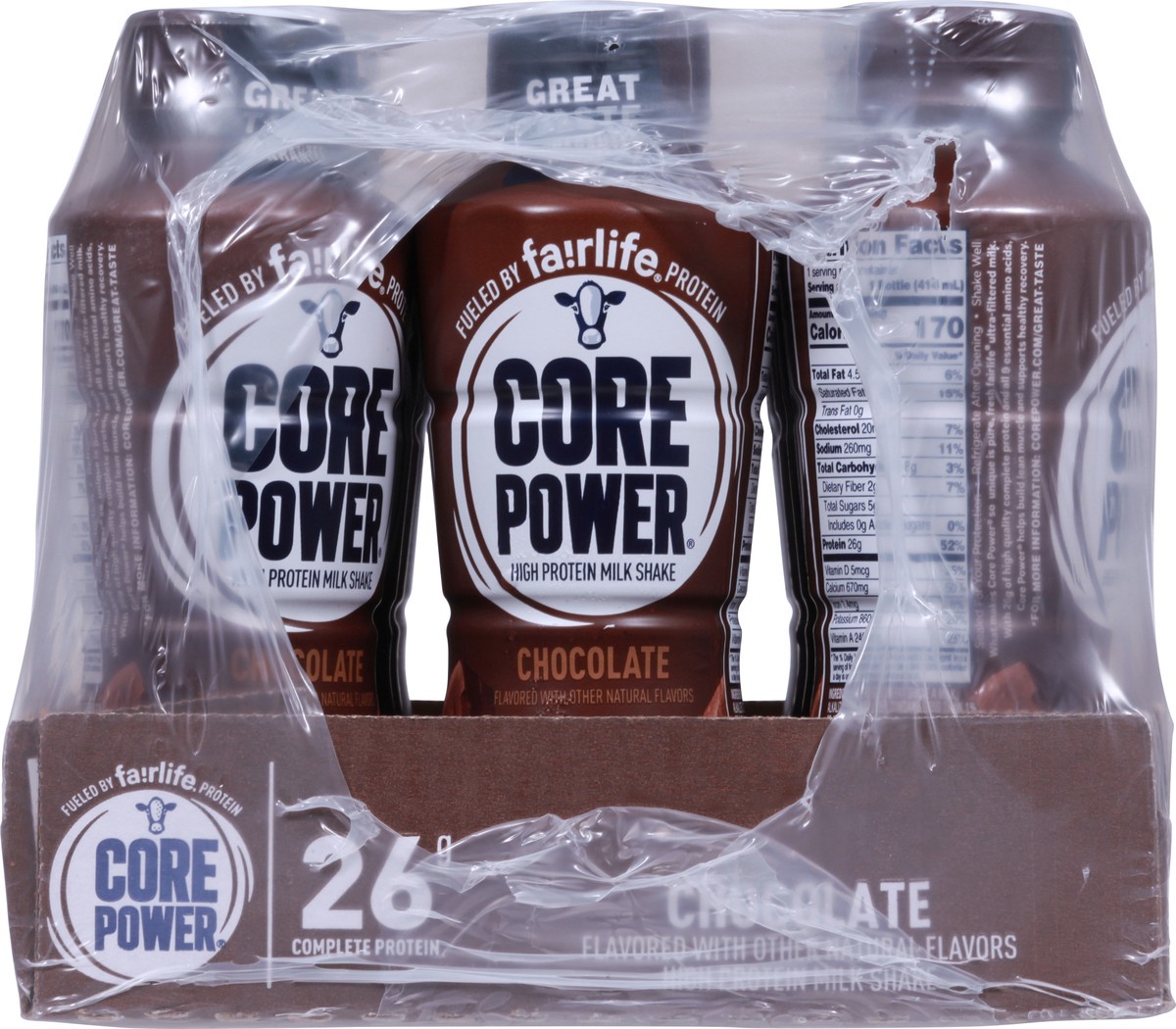 slide 7 of 14, Fairlife Core Power Chocolate High Protein Milk Shake 12Pk, 14 oz