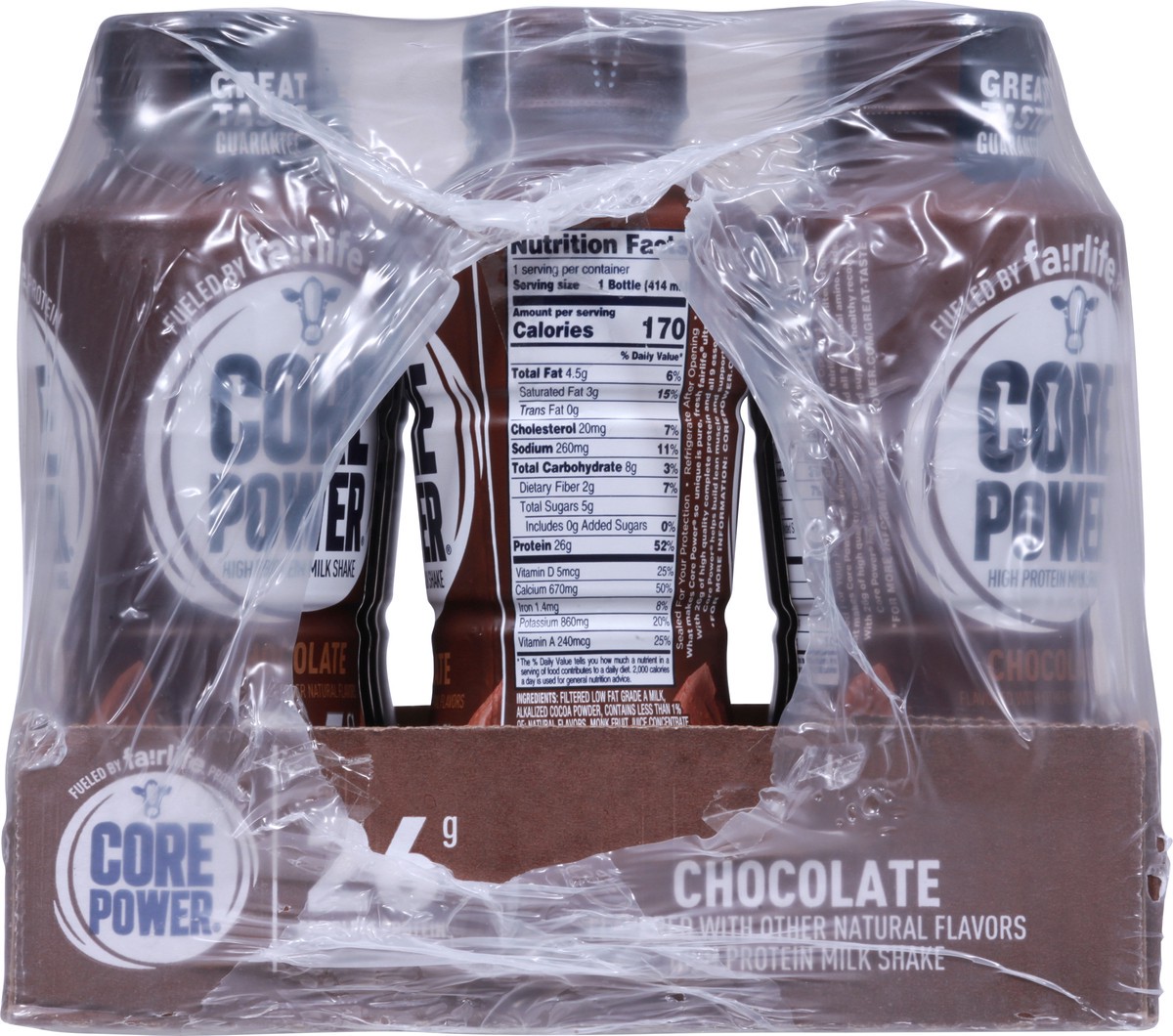slide 11 of 14, Fairlife Core Power Chocolate High Protein Milk Shake 12Pk, 14 oz