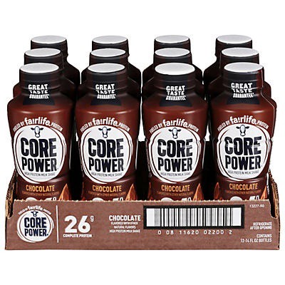 slide 1 of 14, Fairlife Core Power Chocolate High Protein Milk Shake 12Pk, 14 oz