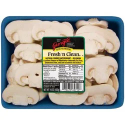 Fresh White Sliced Mushrooms
