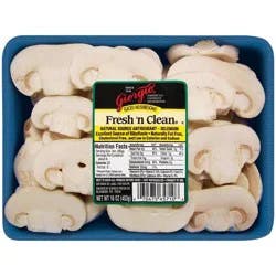 Fresh White Sliced Mushrooms