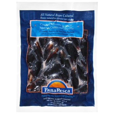 slide 1 of 1, Panapesca Blue Mussels Cooked In Shell - 16 Oz, 16 oz