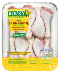 Rocky Air Chilled Non Gmo Chicken Drumsticks Value Pack - 3.5 Lb