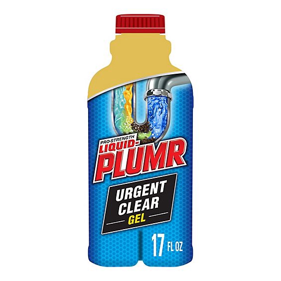 slide 1 of 1, Liquid-Plumr Industrial Strength Urgent Clear Liquid Drain Cleaner - 17 Oz, 17 fl oz