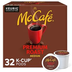 Mccafe Premium Roast Medium Roast Coffee Single Serve Keurig K Cup Pods - 32 Count