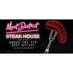 Meat District Steakhouse Angus Beef Tri Tip Patties - 32 Oz