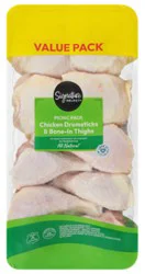 Signature Farms Chicken Drums & Thighs Picnic Pack - 5 Lb