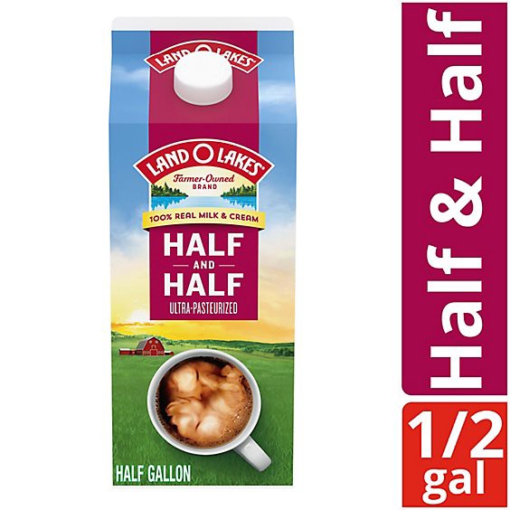 slide 1 of 1, Land O Lakes Half And Half Traditional Coffee Creamer - 0.50 Gallon, 64 fl oz