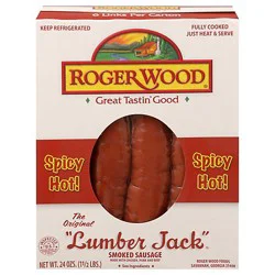Roger Wood Lumberjack Hot Sausage - 24 Oz