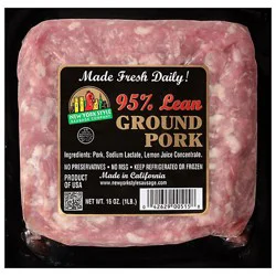 New York Style 95% Lean Ground Pork 5% Fat - 1 Lb