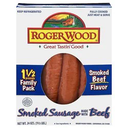 Roger Wood Smoked Beef Sausage - 24 Oz