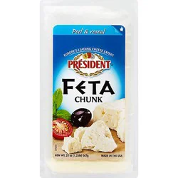 President Feta Chunk Cheese - 20 Oz