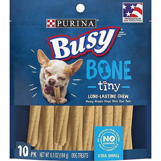 slide 1 of 7, Purina Busy Dog Treats Bone 10 Count - 6.5 Oz, 6.5 oz