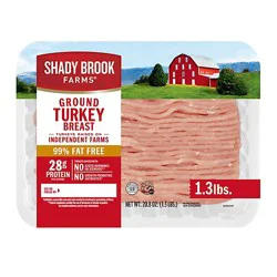 Shady Brook Farms 99% Fat Free Ground Turkey Breast Tray - 1.3 Lbs