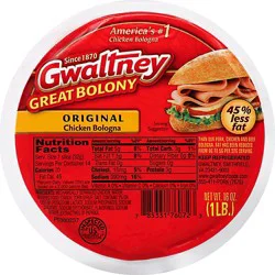 Gwaltney Great Chicken Bologna - 16 Oz