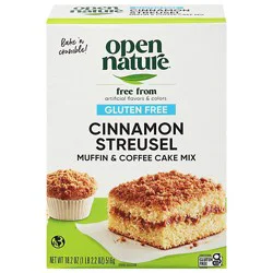 Open Nature Muffin/cake Mix Cinnamon Streusel Gluten Free - 18.2 Oz