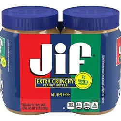 Jif Crunchy Peanut Butter Twin Pack - 80 Oz